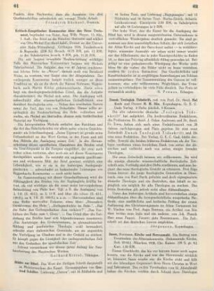 61 [Rezension] Michel, Otto, Der Brief an die Hebräer
