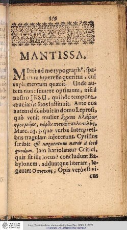 MANTISSA.