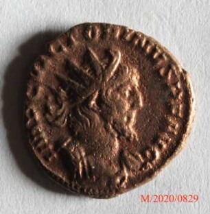 Römische Münze, Nominal Antoninian, Prägeherr Victorinus, Prägeort Trier, Original