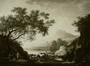 Landschaft mit Viehherde
