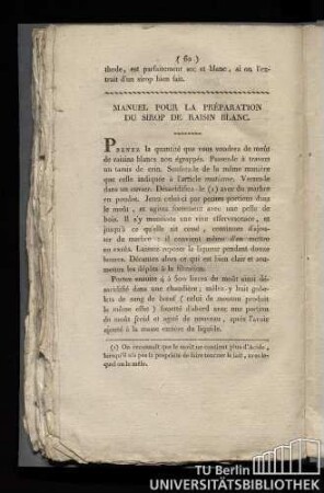Manuel pour la préparation du sirop de raisin blanc
