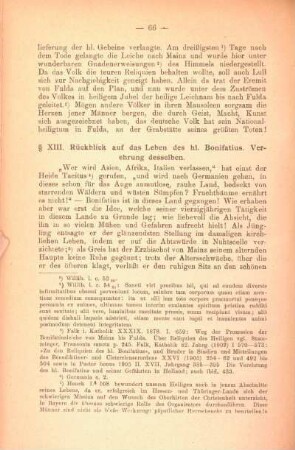 § XIII. Rückblick auf das leben des hl. Bonifatius. Verehrung desselben.