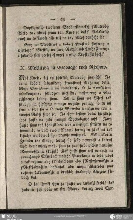 X. Modlitwa sa Wodacżje tych Rjechow