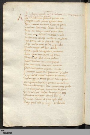 Rudolph Agricola: Carmen ad cribellum suum