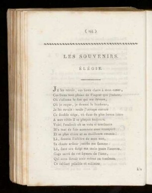Les souvenirs. Élégie.
