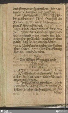 [Am eilfften Sontagenach Trinitatis]