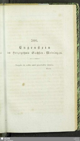 216. Engenstein im Herzogthum Sachsen-Meiningen