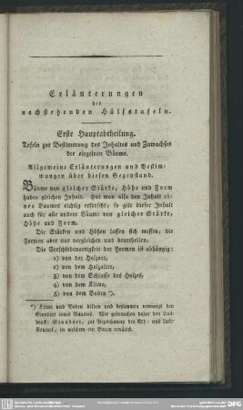 Erläuterungen der nachstehenden Hülfstafeln