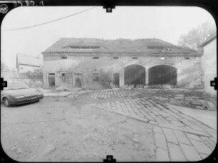 Stolpen-Rennersdorf-Neudörfel, Hauptstraße 6. Scheune. Hoffront