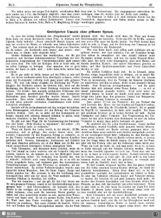 Gesteigerter Umsatz ohne grössere Spesen