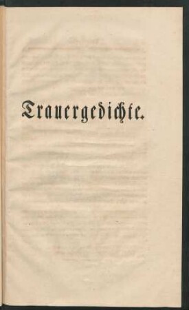 Trauergedichte