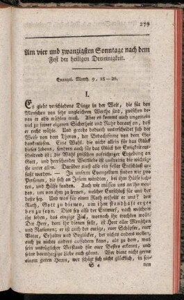 Am vier und zwanzigsten Sonntage nach dem Fest der heiligen Dreieinigkeit
