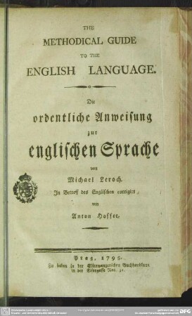 The Methodical Guide To The English Language