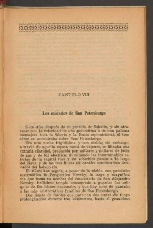 Capítulo VIII - Los misterios de San Petersburgo