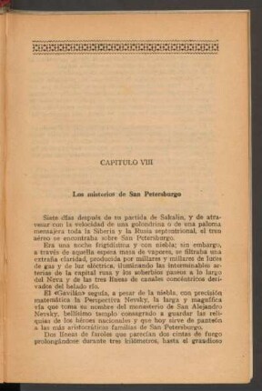 Capítulo VIII - Los misterios de San Petersburgo