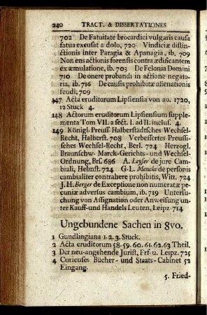 Ungebundene Sachen in 8vo.