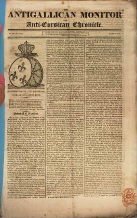 The Antigallican monitor and Anti-Corsican chronicle. 168. 1814