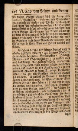 146-153, Sechstens beruhet der Leinen-Handel auch in allerley ...