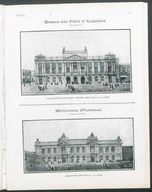 [Fotografía de] Banco del Perú y Londres, Biblioteca Nacional