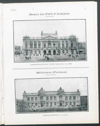 [Fotografía de] Banco del Perú y Londres, Biblioteca Nacional