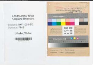 Entnazifizierung Walter Urbahn, geb. 16.07.1901 (Ingenieur)