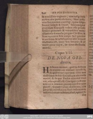 Caput VII. De Nova Obedientia.