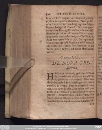 Caput VII. De Nova Obedientia.