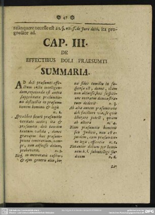 Cap. III. De Effectibus Doli Praesumpti