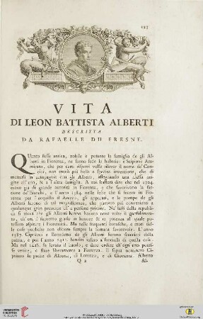 Vita di Leon Battista Alberti descritta da Rafaelle du Fresne