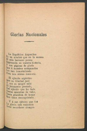 Glorias nacionales