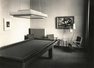 Dresden-Loschwitz. Klub der Intelligenz (Dresdner Klub) im ehemaligen Lingnerschloß. Billardzimmer
