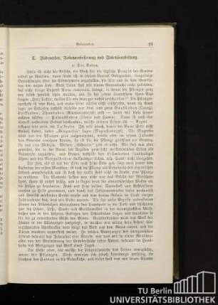 E. Bodenarten, Bodenverbesserung und Bodenbearbeitung.