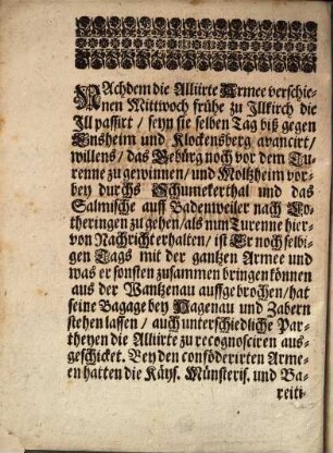 Kurtzer Bericht deß letztern Treffen aus Straßburg den 25. September