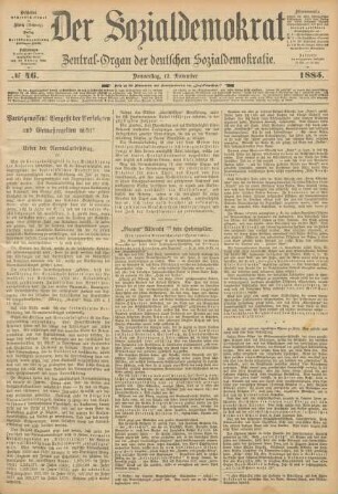 No 46. Donnerstag, 12. November 1885.