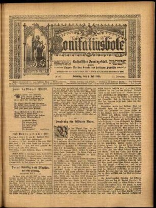 Erste Ausgabe vom Sonntag, den 01. Juli 1906.