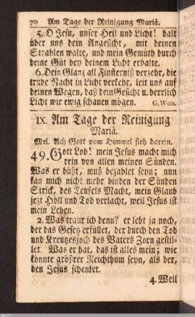 Am Tage der Reinigung Mariä.