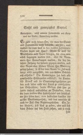 Sechs und zwanzigstes Kapitel.