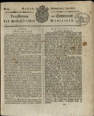 No. 53, Mittwoch den 3. Juni 1811