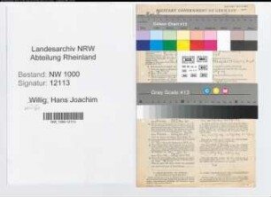 Entnazifizierung Hans Joachim Willige, geb. 24.10.1909 (Arzt)