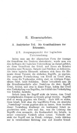 II. Elementarlehre