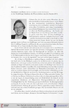 Antrittsrede vom 24. Oktober 2009