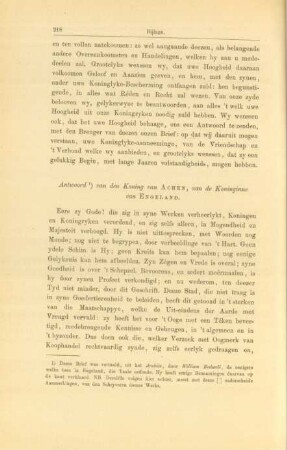 Antwoord van den Koning van Achen, aan de Koninginne van Engeland