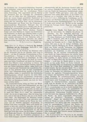 375-376 [Rezension] Leese, Kurt, Der deutsche Idealismus und das Christentum