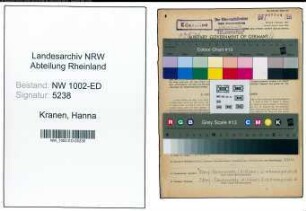 Entnazifizierung Hanna Kranen, geb. 05.02.1910 (Schulhelferin)