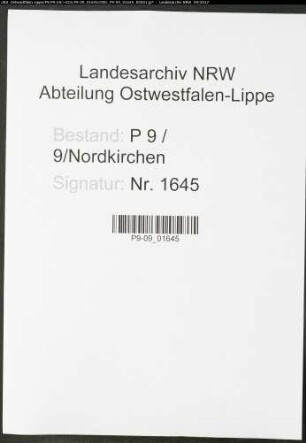 Sterberegister Standesamt Nordkirchen