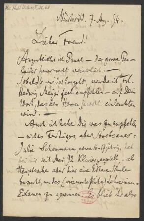 Brief an Franz Wüllner : 07.08.1894