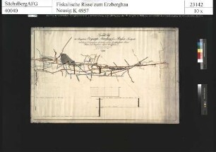 Vergnügte Anweisung und Reußen Fundgrube bei Brand, Grubenbaue auf dem Gesellschaftliche Freude Flacher und Bejamin Spat