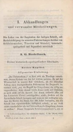 Abhandlungen und verwandte Mittheilungen