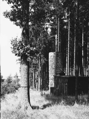 Brkw. Leipnitz, Wetterschacht : Braunkohlegebiet Leipnitz (bei Leipzig). Braunkohlewerk, Wetterschacht