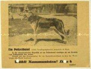 Aufruf der KPD zur Reichstagswahl